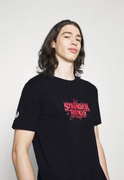 Cheapest ❤️ Quiksilver STRANGER THINGS SEASON ENDER TEE - Print T-shirt - Black 🛒 -Quiksilver shop dc0928331168405db4f05f25040ff495