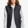 Cheapest 🤩 Quiksilver SCALY - Waistcoat - Black 🔥 -Quiksilver shop dc35955445f048f0aaba402ffbfdb921