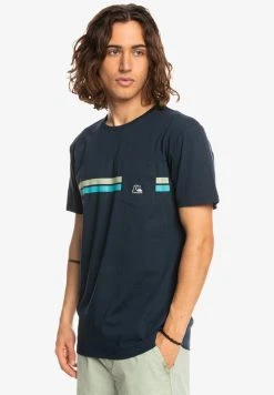 Best Pirce ❤️ Quiksilver STRIPED FLOW SS - Print T-shirt - Navy Blazer ⭐ -Quiksilver shop dc525bfbc0704638bc3ce281b8c5edeb