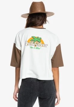 Top 10 ✨ Quiksilver VINTAGE CAMISETA DE MANGA - Print T-shirt - Teak 🎁 -Quiksilver shop df38131c7d2e4481b07bc97443dd28b1