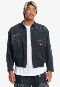 Best Pirce π Quiksilver STRANGER THINGS UPSIDE - VINTAGE STYLE J - π Summer Jacket - Black π