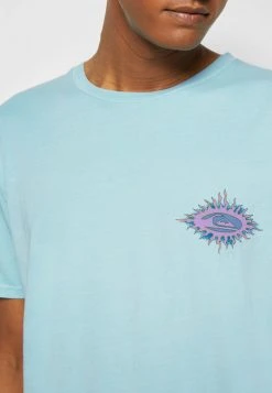 Discount 💯 Quiksilver FIRST MIND - Print T-shirt - Light Blue 👍 -Quiksilver shop e554c48283d7428baa32bb5db29a6d6d