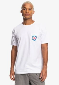 Deals ⌛ Quiksilver QUIK X STRANGER THINGS WHITE CLAW - Basic T-shirt - White 🛒