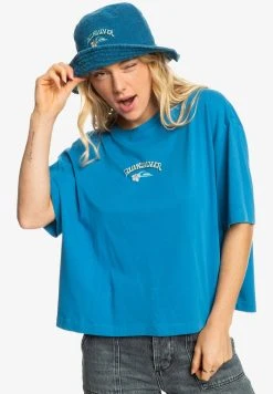 Best reviews of 😍 Quiksilver CROP - Print T-shirt - Vallarta Blue 🔔
