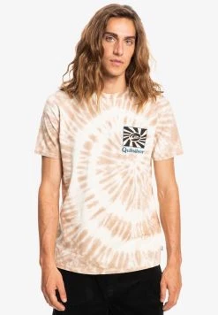Best deal 🔔 Quiksilver PEACEFUL LIFE - Print T-shirt - Almond Cream 🧨
