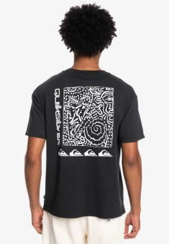 New π₯° Quiksilver QUIK SPIRAL - Print T-shirt - Black β