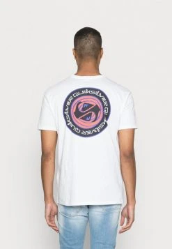 Outlet ✨ Quiksilver CIRCLE GAME - Print T-shirt - White ⭐ -Quiksilver shop f4584583d4bd43f2a952a2bbdb826492