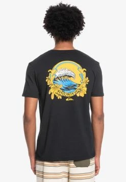 Best reviews of 😀 Quiksilver SCENIC WARP SS - Print T-shirt - Black 🤩
