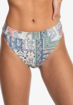 Cheap ⌛ Quiksilver CLASSIC BAND - 👙 Bikini Bottoms - Paisley Patchwork Faded Denim 🎁