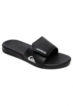 Cheapest 🔥 Quiksilver BRIGHT COAST - Pool Slides - Black/white/black 😉